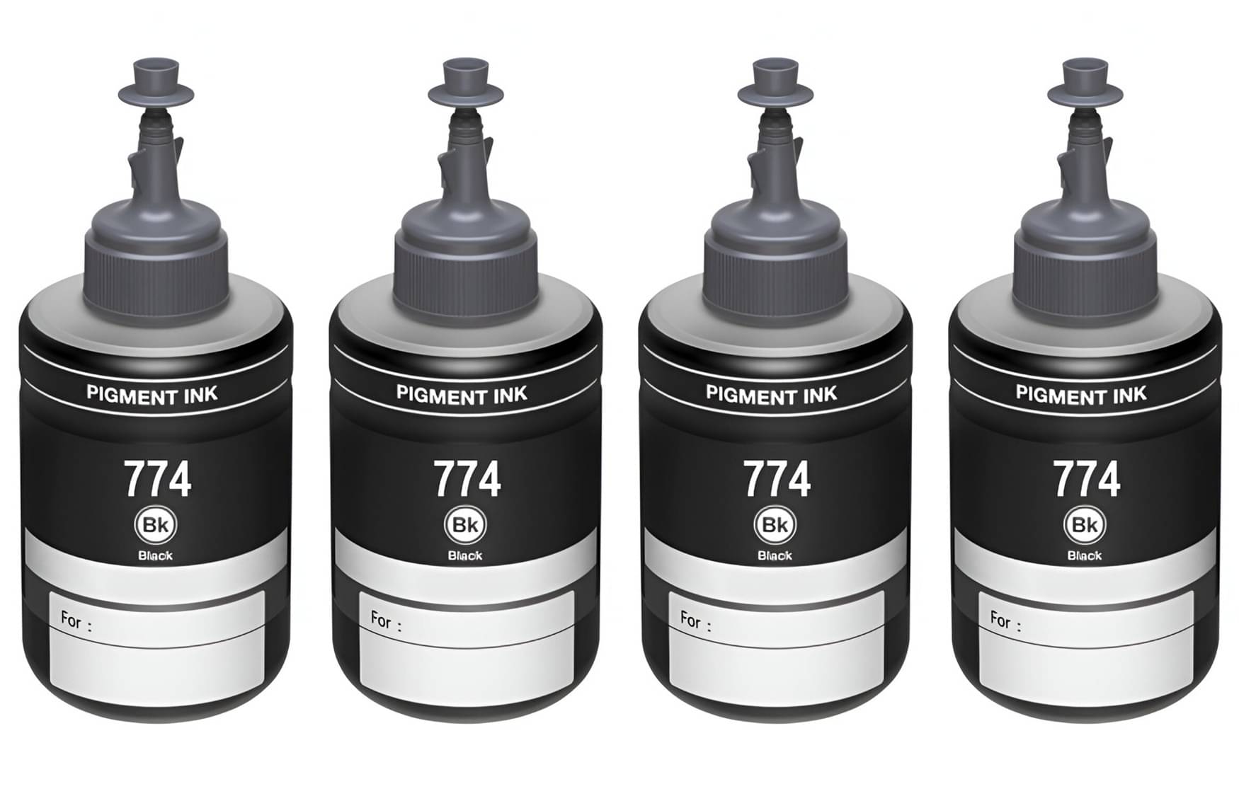     			KALAR T774 For L1455 Black Ink ( 140 ml ) Pack of 4 For EPS0N M100 , M105 , M200 , M205 , L655 , L130 , L360 , L380 , L350 , L361 , L565 , L210 , L220