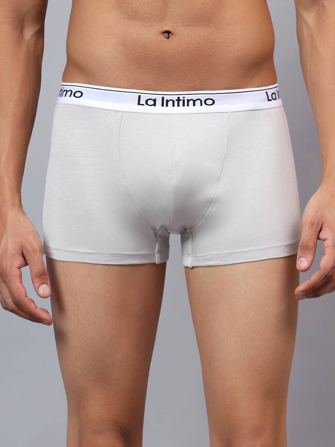     			La Intimo Pack of 1 Modal Trunks For Men's ( Grey )