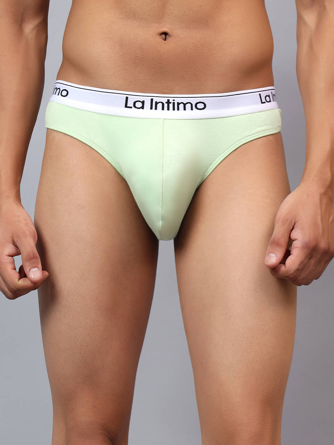     			La Intimo Pack of 1 Modal Thongs For Men's ( Lime Green )