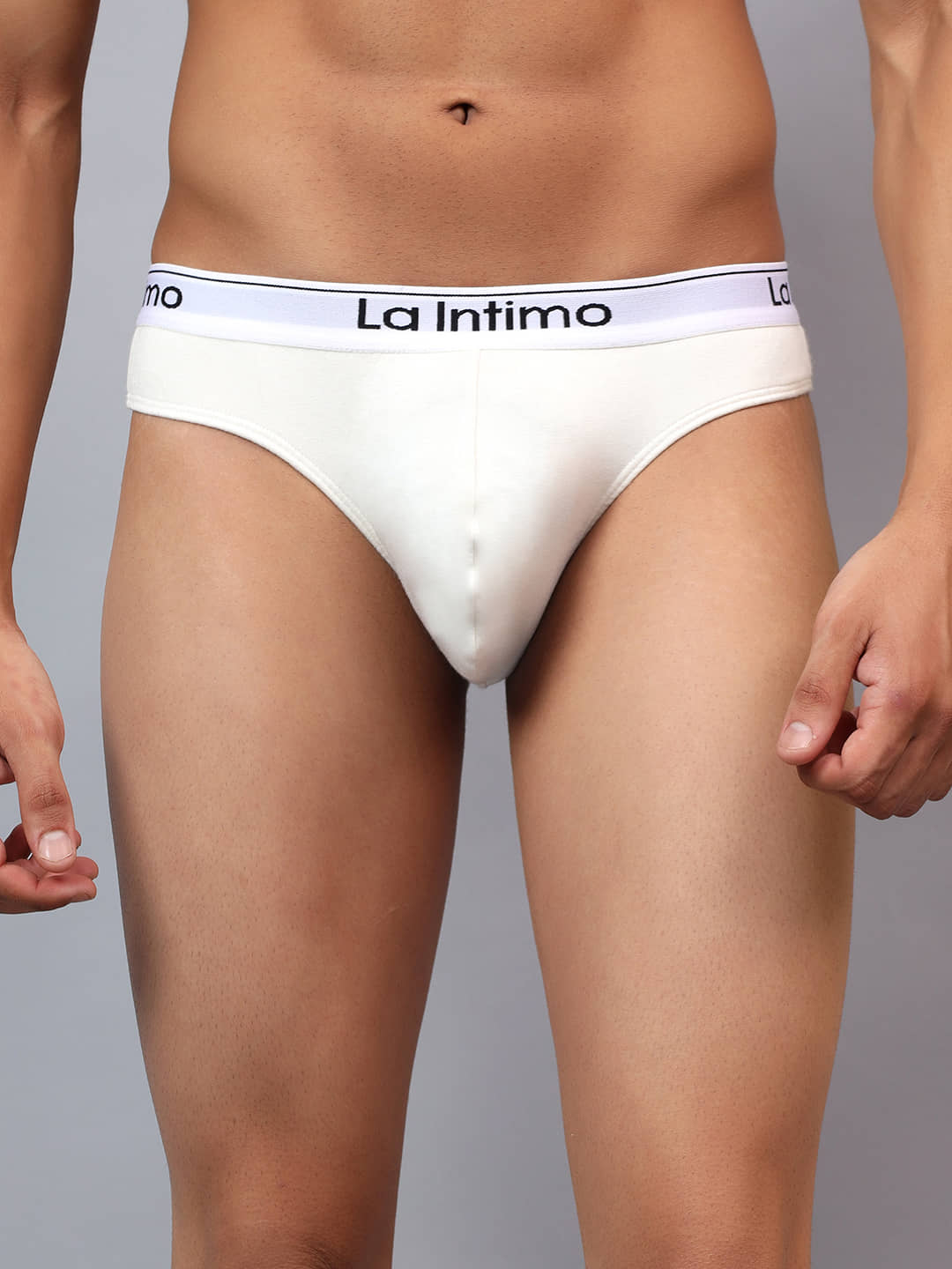 La Intimo Pack of 1 Modal Thongs For Men's ( Cream )
