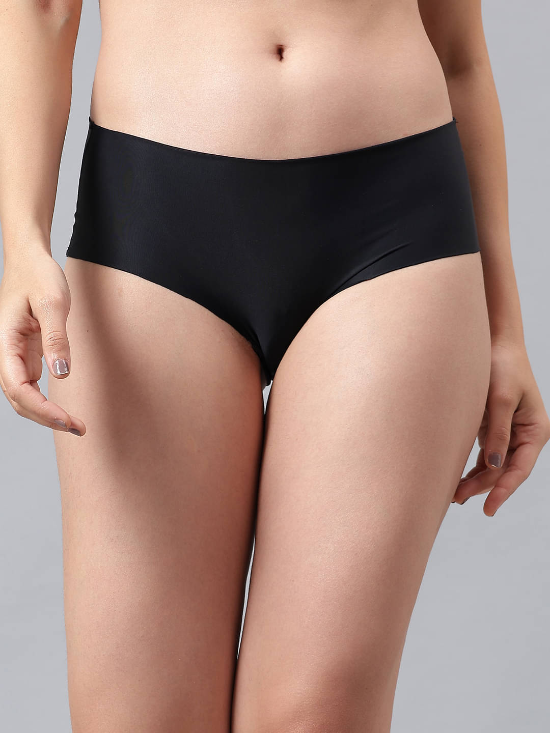     			La Intimo Pack of 1 Nylon Hipster For Women ( Black )