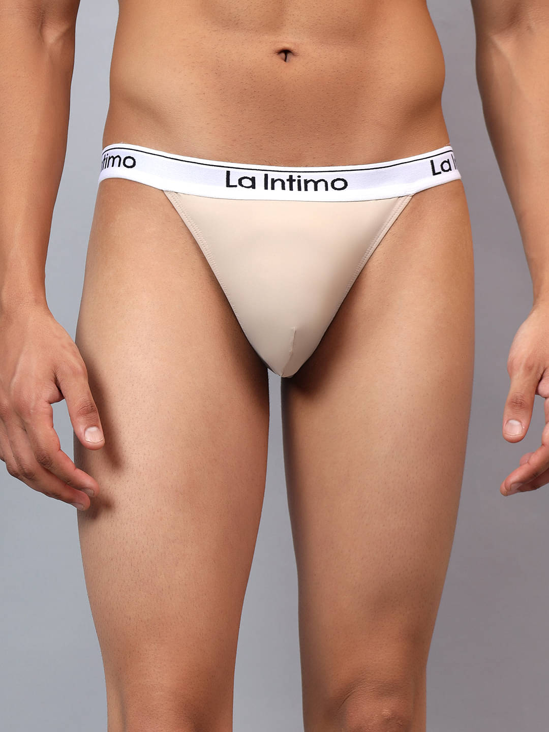 La Intimo Pack of 1 Nylon Thongs For Men's ( Beige ) La Intimo Pack of 1 Nylon Thongs For Men's ( Beige )
