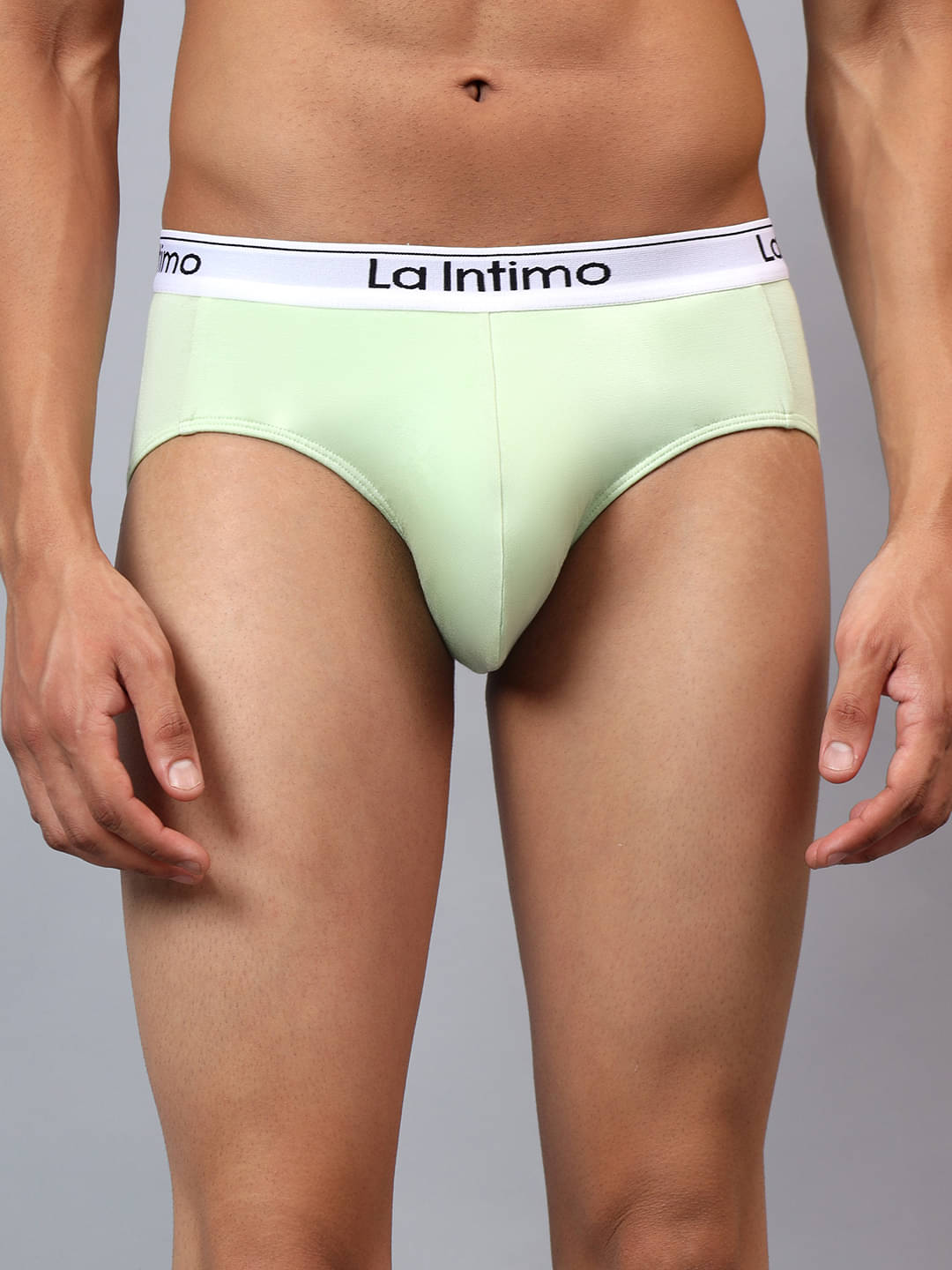     			La Intimo Pack of 1 Modal Briefs For Men's ( Lime Green )