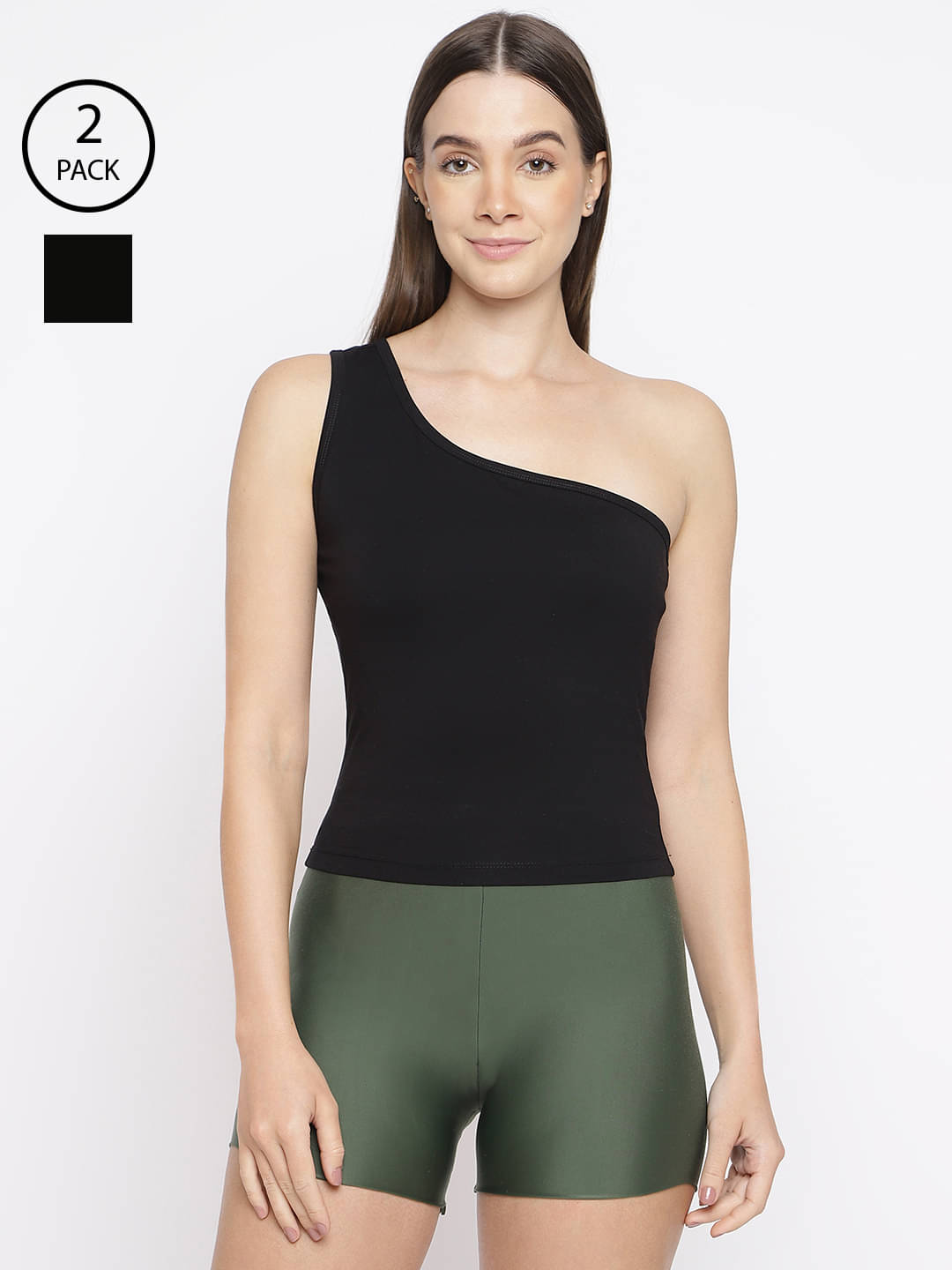 La Intimo Pack of 2 Cotton Lycra Tank Top ( Black ) La Intimo Pack of 2 Cotton Lycra Tank Top ( Black )