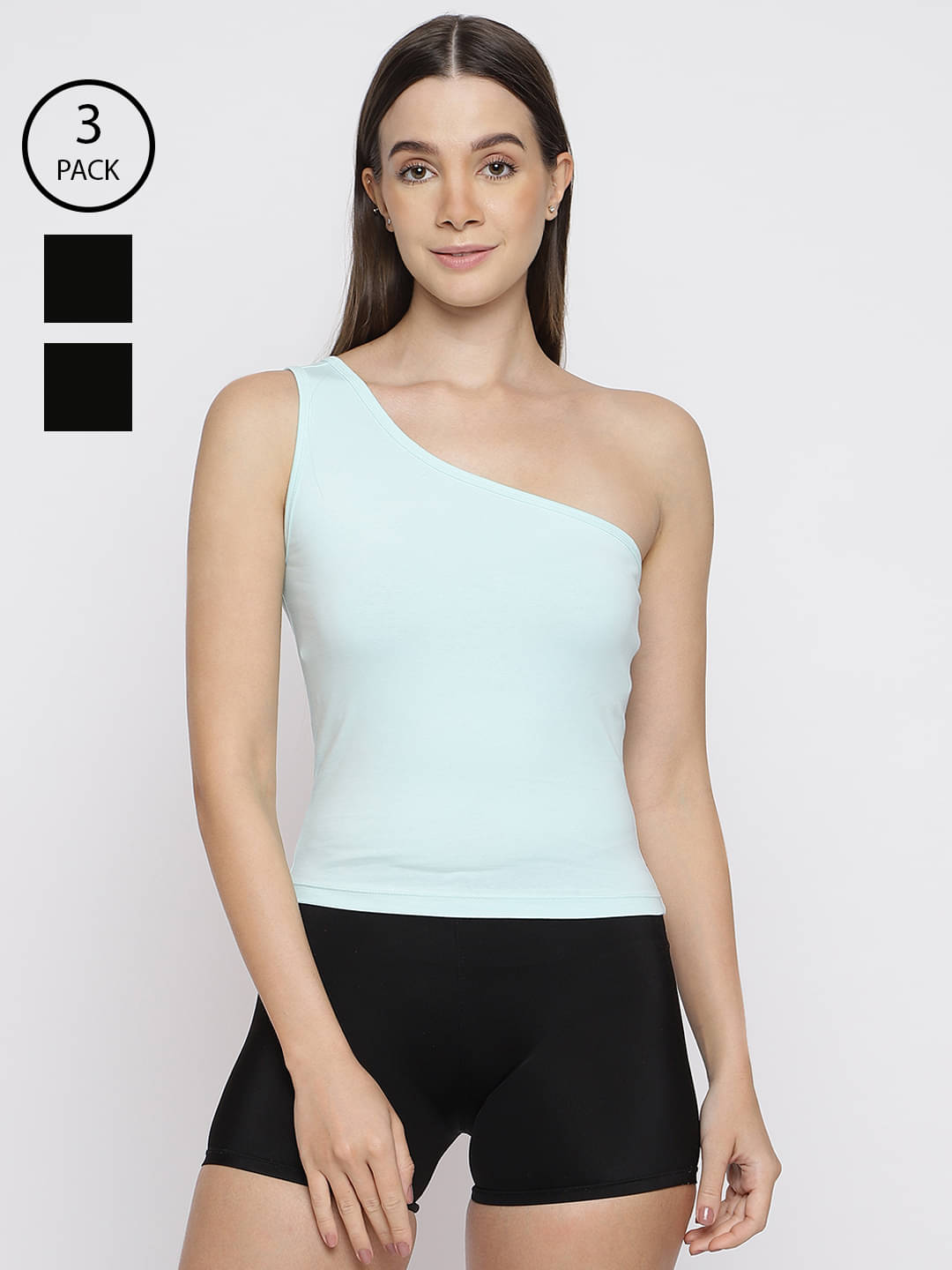 La Intimo Pack of 3 Cotton Lycra Tank Top ( Multicolor )     			La Intimo Pack of 3 Cotton Lycra Tank Top ( Multicolor )