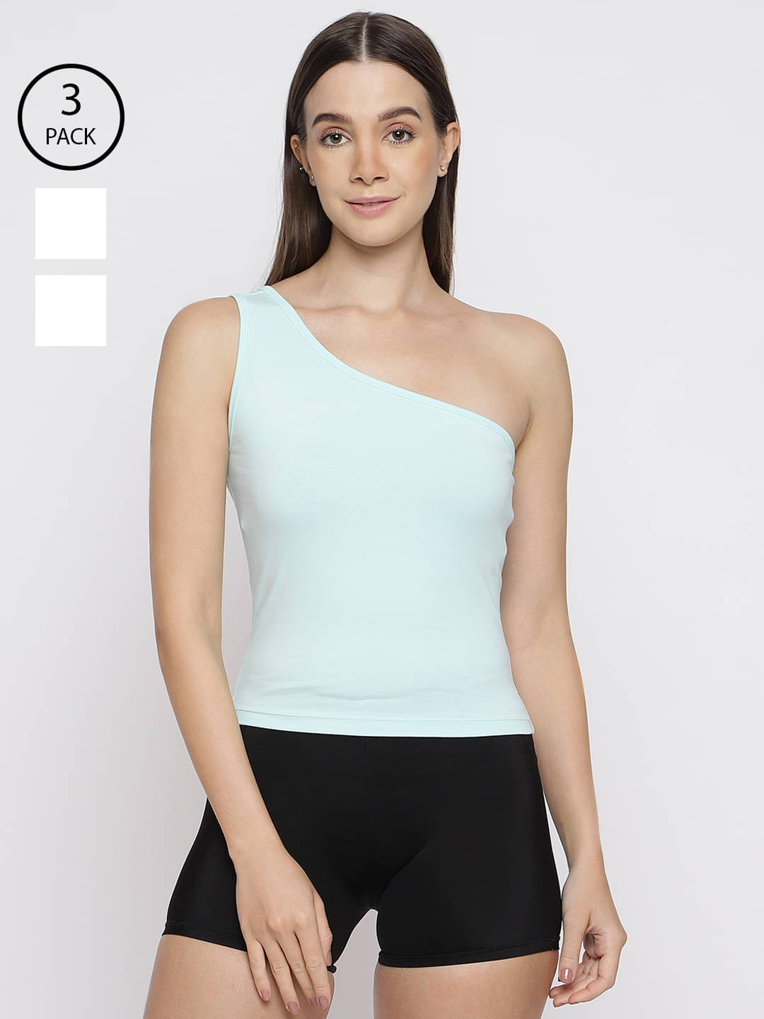     			La Intimo Pack of 3 Cotton Lycra Tank Top ( Multicolor )