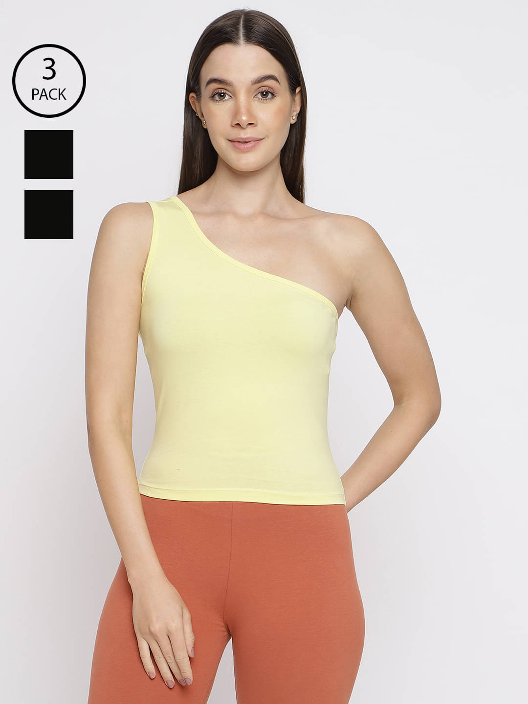 La Intimo Pack of 3 Cotton Lycra Tank Top ( Multicolor ) La Intimo Pack of 3 Cotton Lycra Tank Top ( Multicolor )