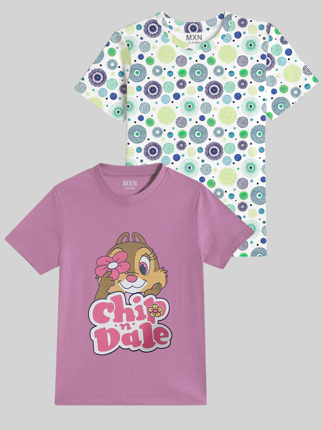     			MXN Pack of 3 Boys Cotton Blend T-Shirt ( Purple )