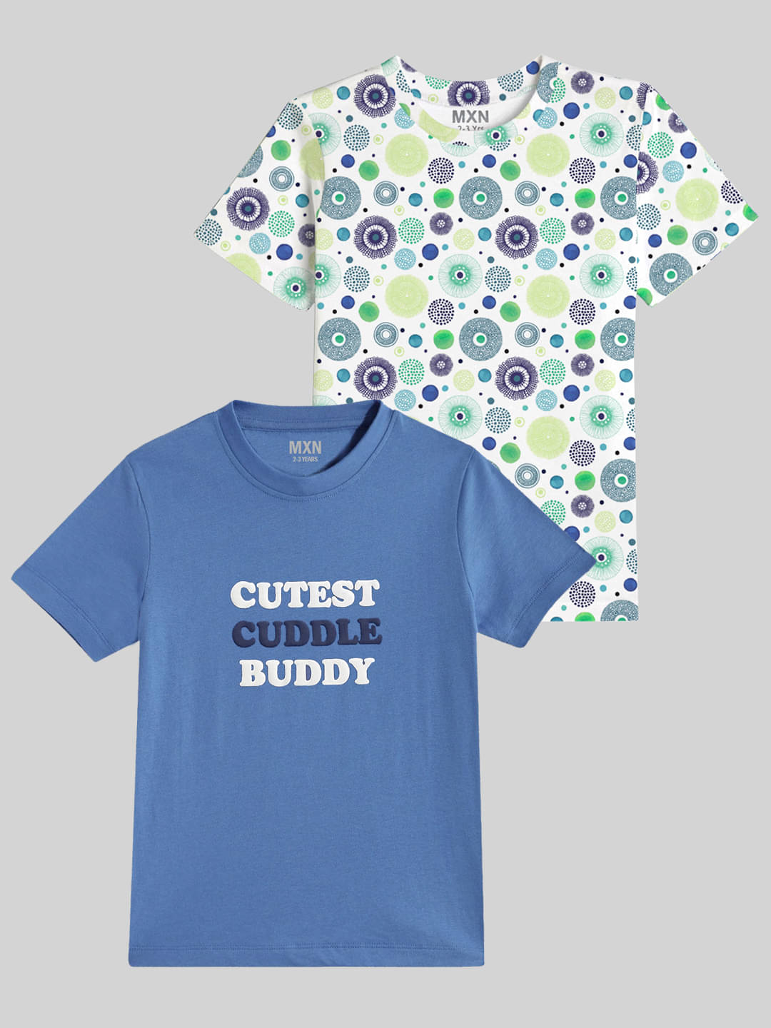     			MXN Pack of 1 Boys Cotton Blend T-Shirt ( Blue )