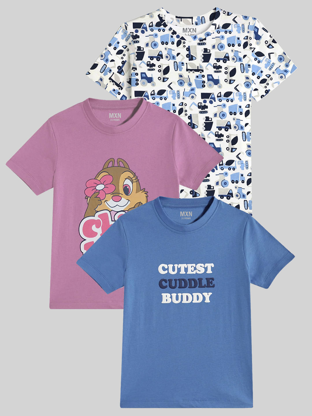     			MXN Pack of 1 Boys Cotton Blend T-Shirt ( Blue )