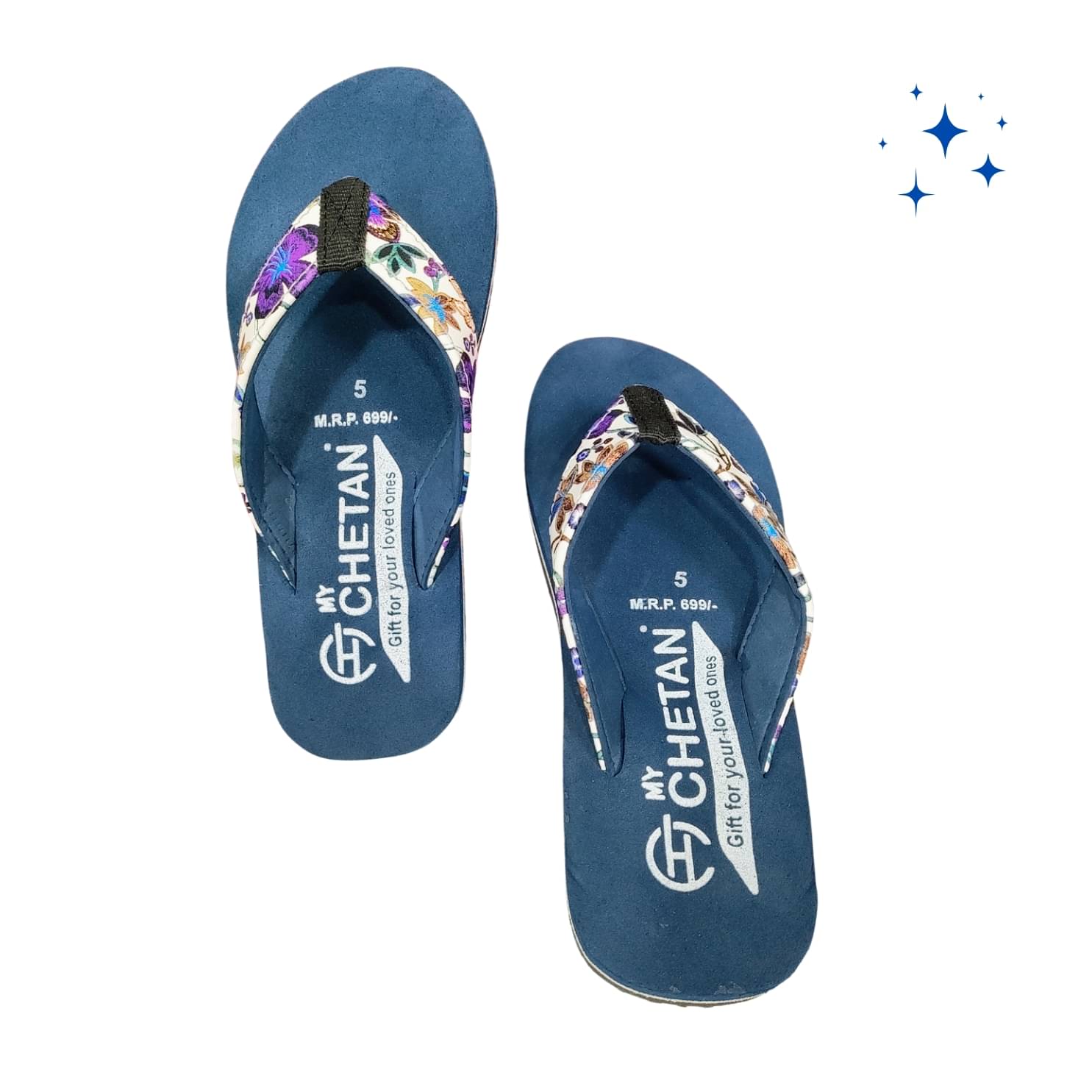     			MYCHETAN Navy Blue Women's Thong Flip Flop