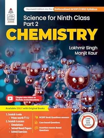     			Science For Ninth Class Part 2 (Chemistry)+ by Lakhmir Singh, Manjit Kaur (2025-26 Examination) Paperback – 29 November 2024
