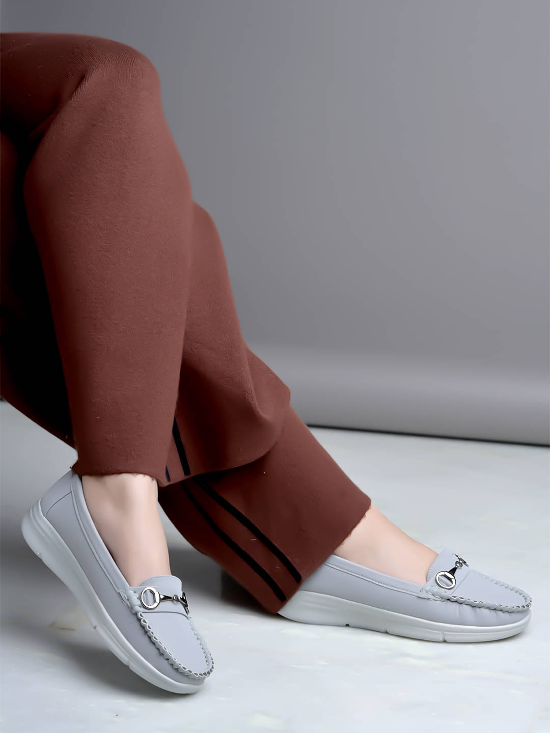Shoetopia Dark Grey Women's Loafers Shoetopia Dark Grey Women's Loafers