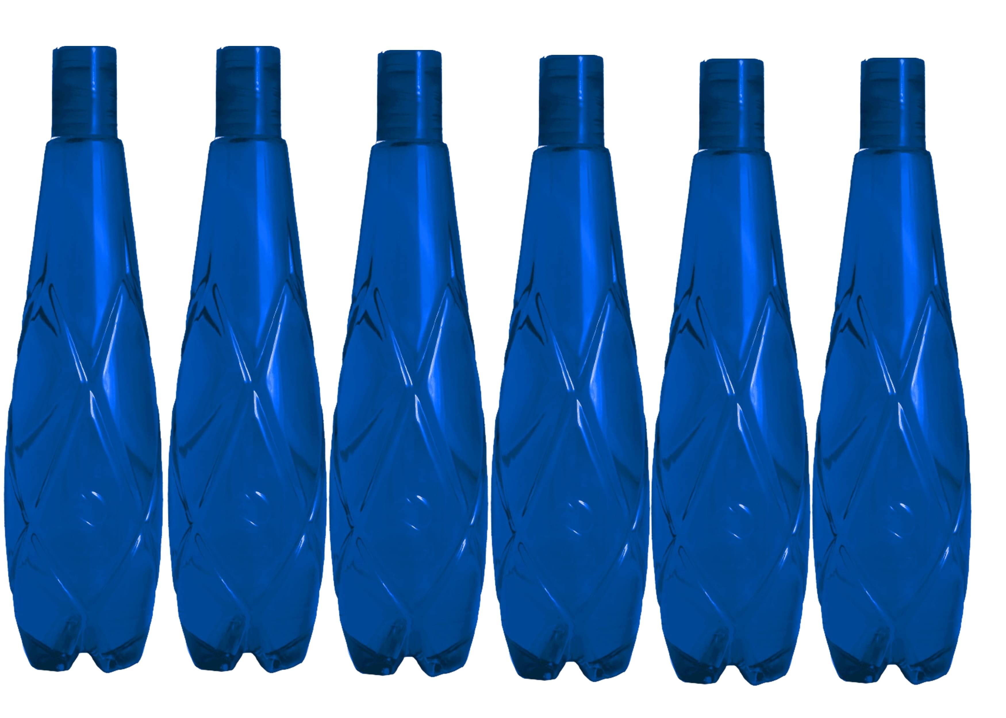 Stysol Fridge Water Bottel Blue Plastic Water Bottle 1000 mL ( Set of 6 ) Stysol Fridge Water Bottel Blue Plastic Water Bottle 1000 mL ( Set of 6 )