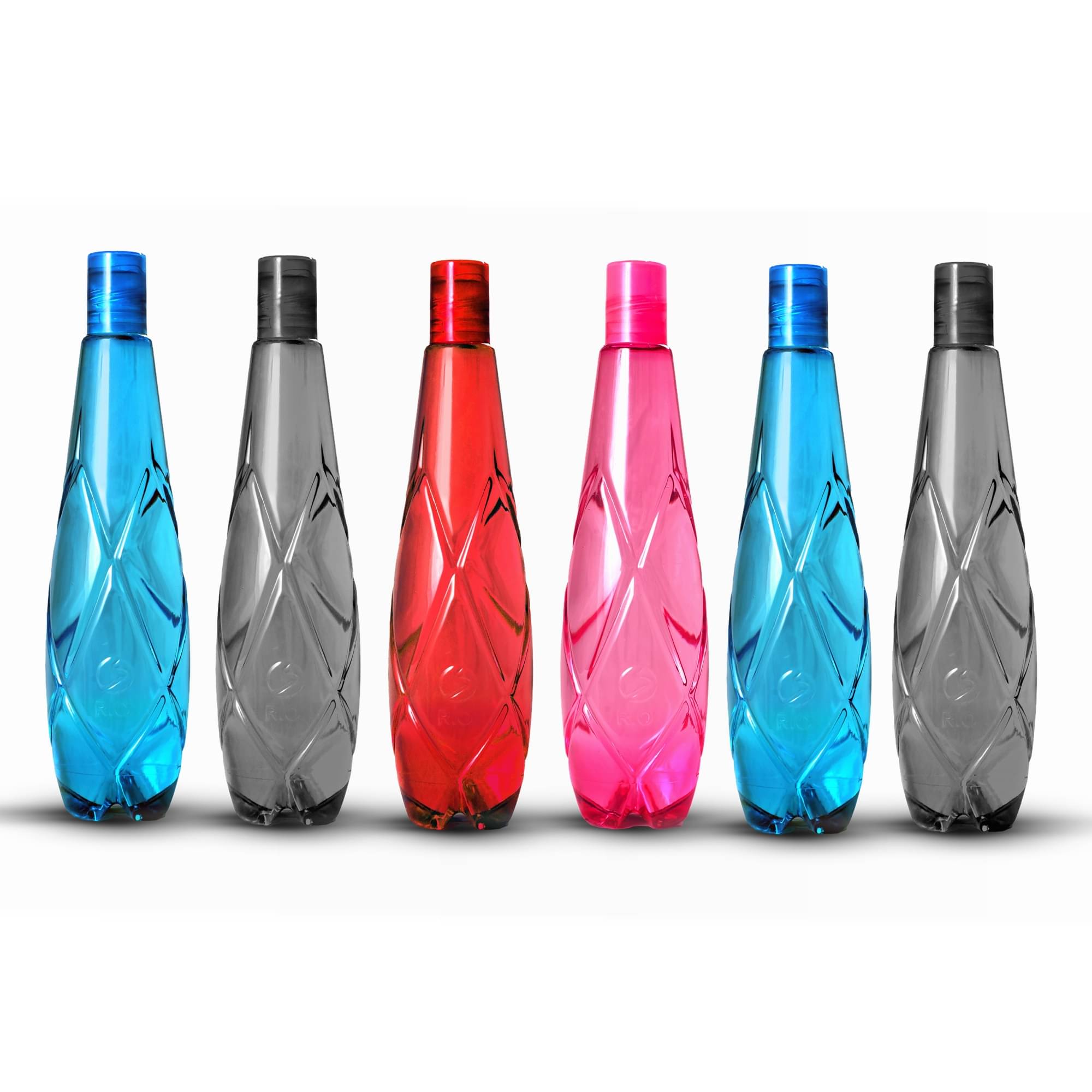 Stysol Fridge Water Bottel Multicolour Plastic Water Bottle 1000 mL ( Set of 6 ) Stysol Fridge Water Bottel Multicolour Plastic Water Bottle 1000 mL ( Set of 6 )