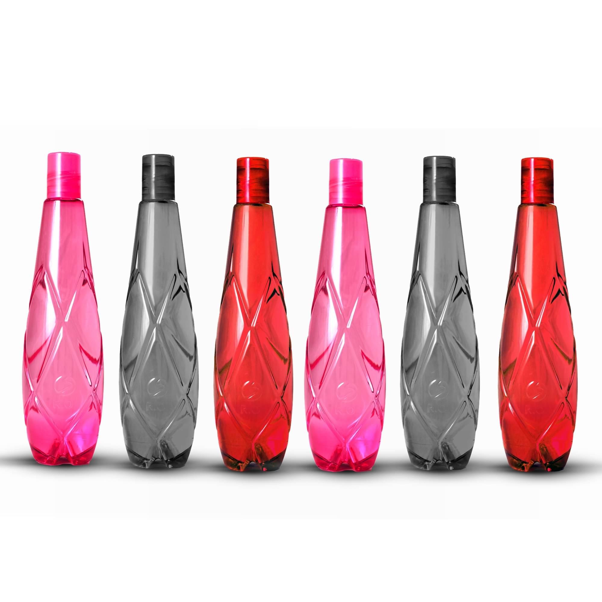     			Stysol Fridge Water Bottel Multicolour Plastic Fridge Water Bottle 1000 mL ( Set of 6 )
