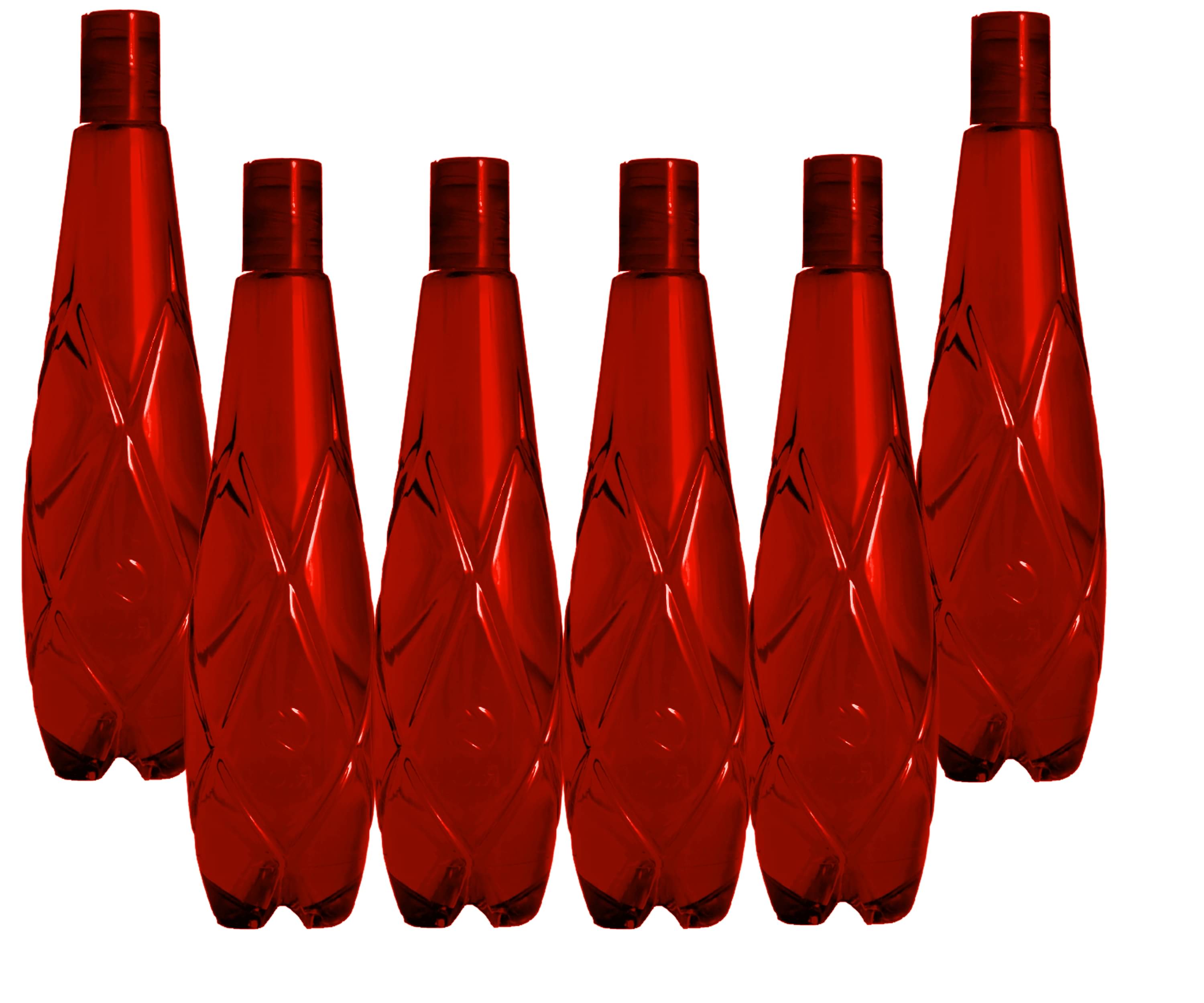 Stysol Fridge Water Bottel Red Plastic Fridge Water Bottle 1000 mL ( Set of 6 ) Stysol Fridge Water Bottel Red Plastic Fridge Water Bottle 1000 mL ( Set of 6 )