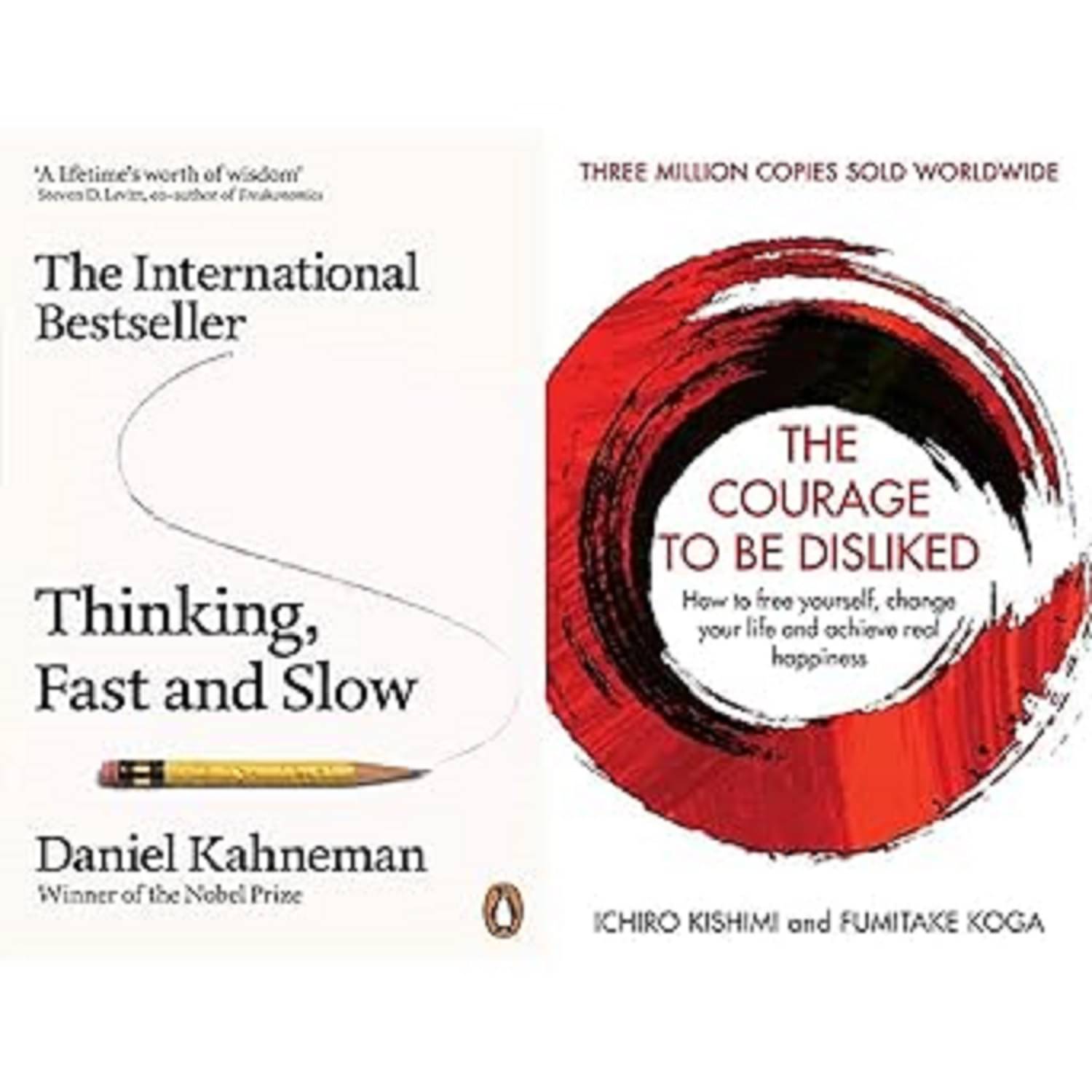 Thinking Fast and Slow, Courage to Be Disliked - 2 Book Combo Thinking Fast and Slow, Courage to Be Disliked - 2 Book Combo
