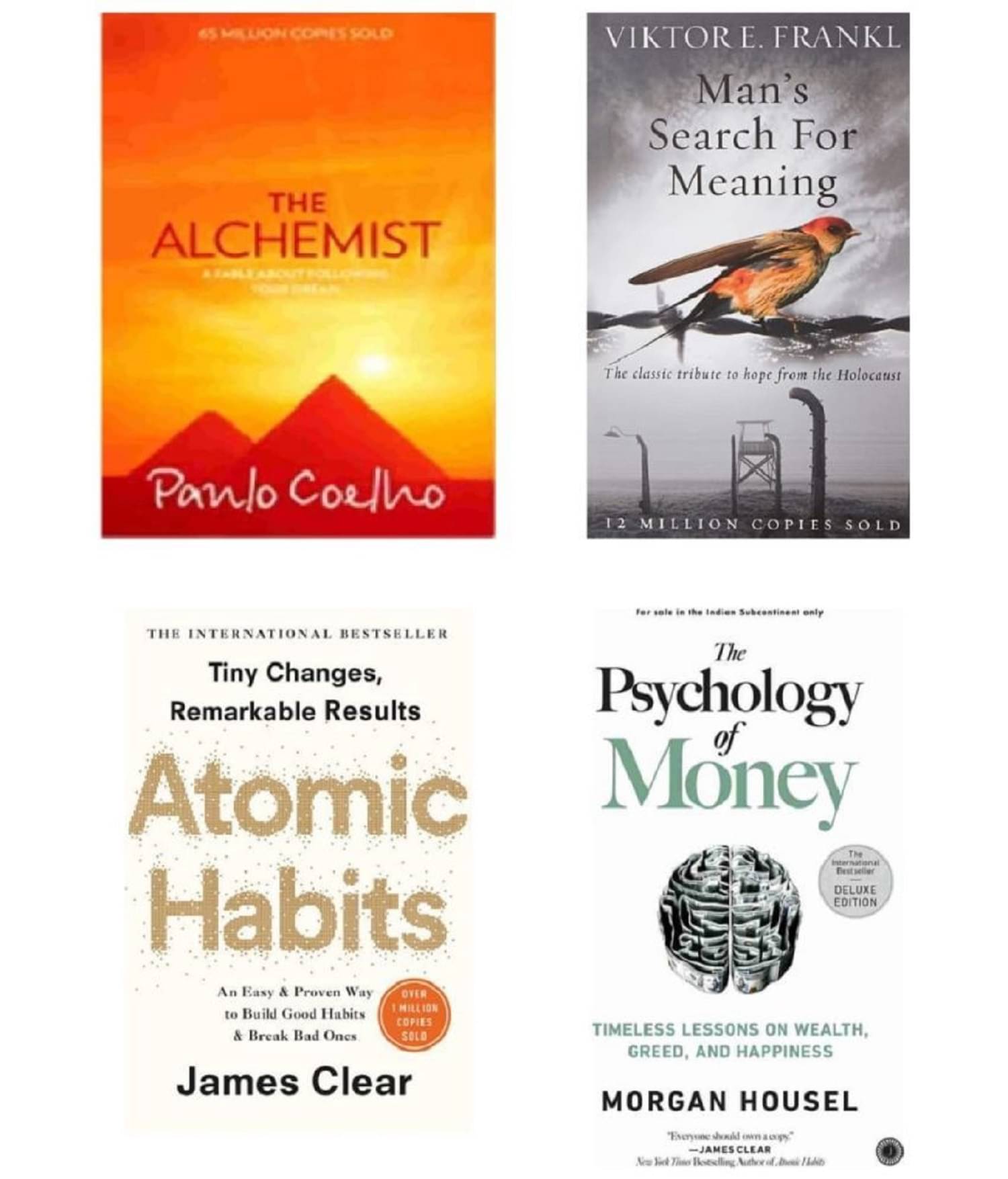     			( combo Of 4 Books ) (ENGLISH) Alchemist& Mans Search&Atomic&Money (PAPERBACK)