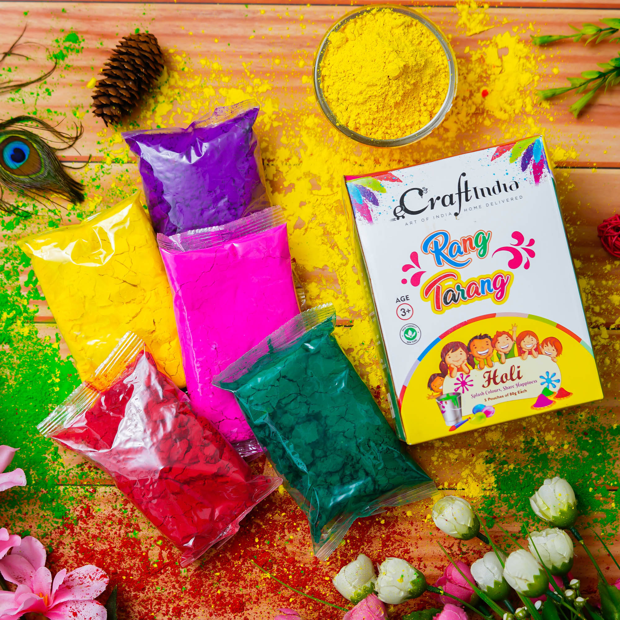 eCraftIndia Multicolor Powder Holi Colour eCraftIndia Multicolor Powder Holi Colour