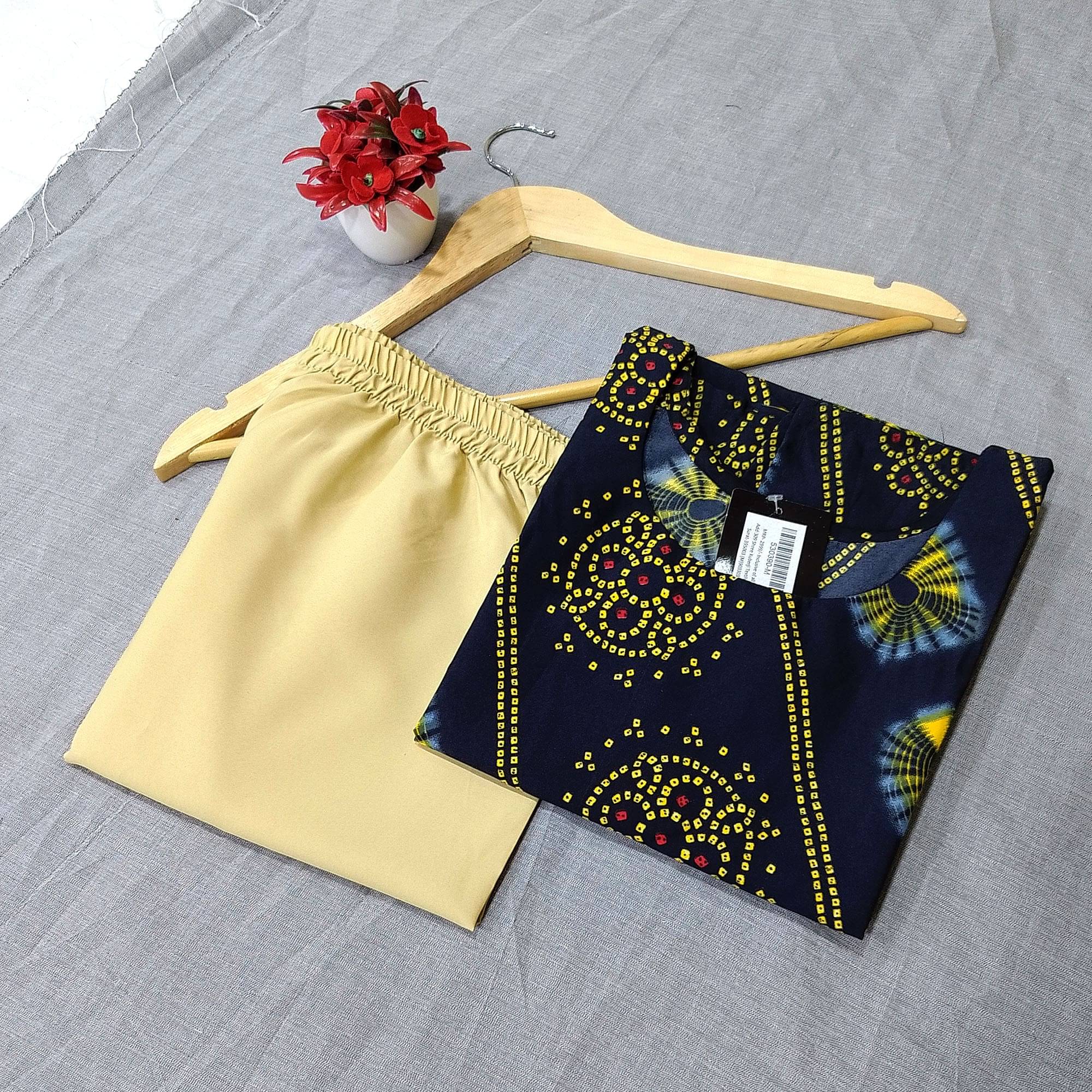     			1 Stop Fashion Crepe Printed Kurti With Pants Women's Stitched Salwar Suit - Charcoal ( Pack of 1 )