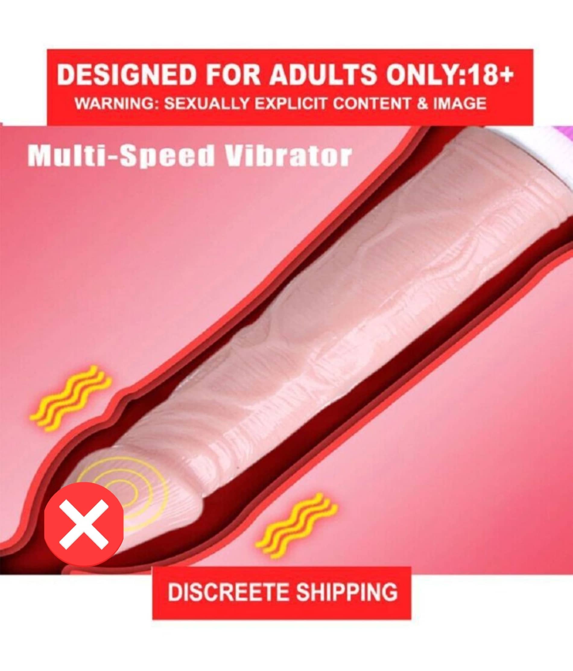 9" Long XL Realistic Life Like SEX TOY MEN SEX TOY VIBRATEThick Strong Vibrating IPX7 Waterproof Dildo Vibrator For Women Men - Pink BY SEX TANTAR