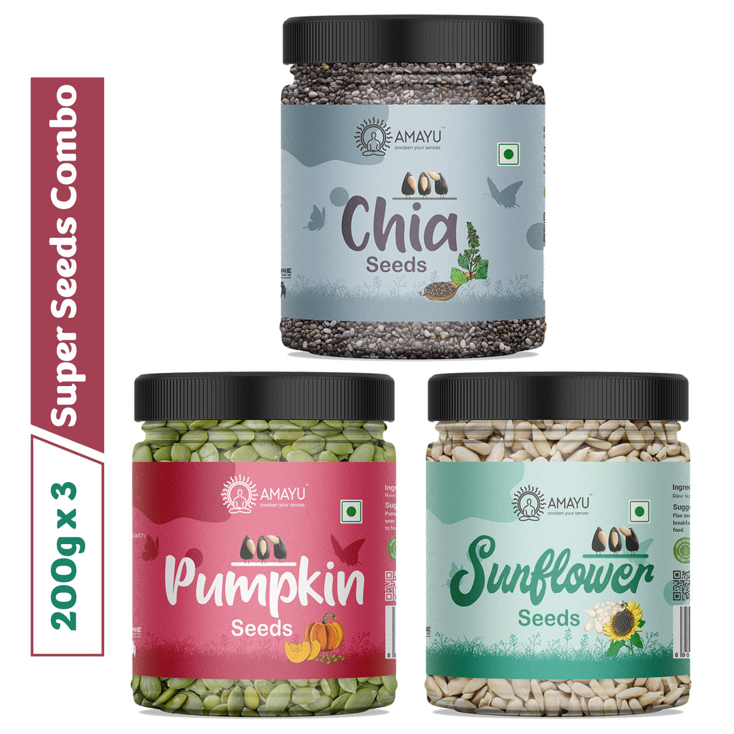 AMAYU Chia Seeds ( Pack of 3 ) AMAYU Chia Seeds ( Pack of 3 )
