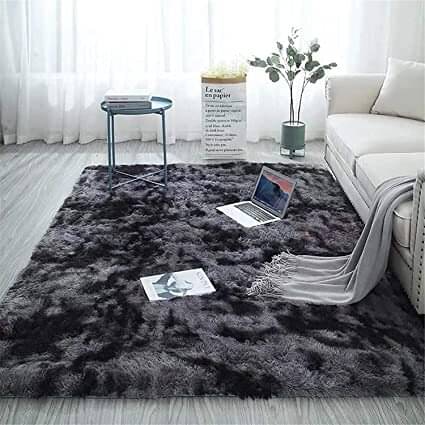     			ANABIA CARPET Black Polyester Carpet Plain Other Sizes Ft