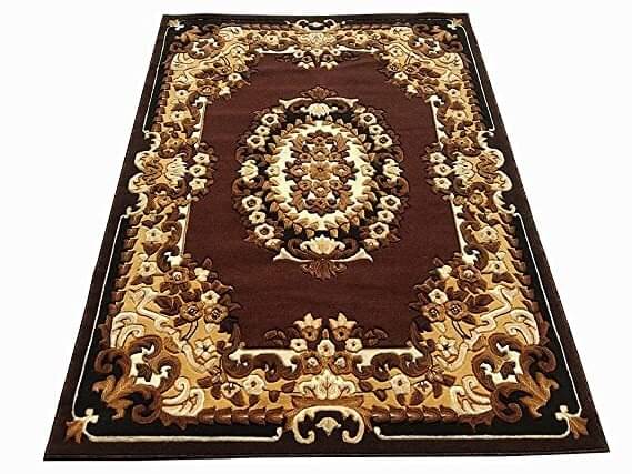     			ANABIA CARPET Brown Silk Carpet Floral Other Sizes Ft