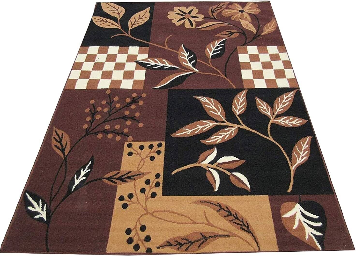     			ANABIA CARPET Brown Silk Carpet Natural 5x7 Ft