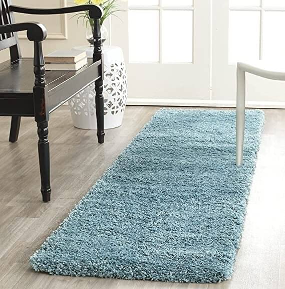     			ANABIA CARPET Green Polyester Carpet Plain 2x6 Ft