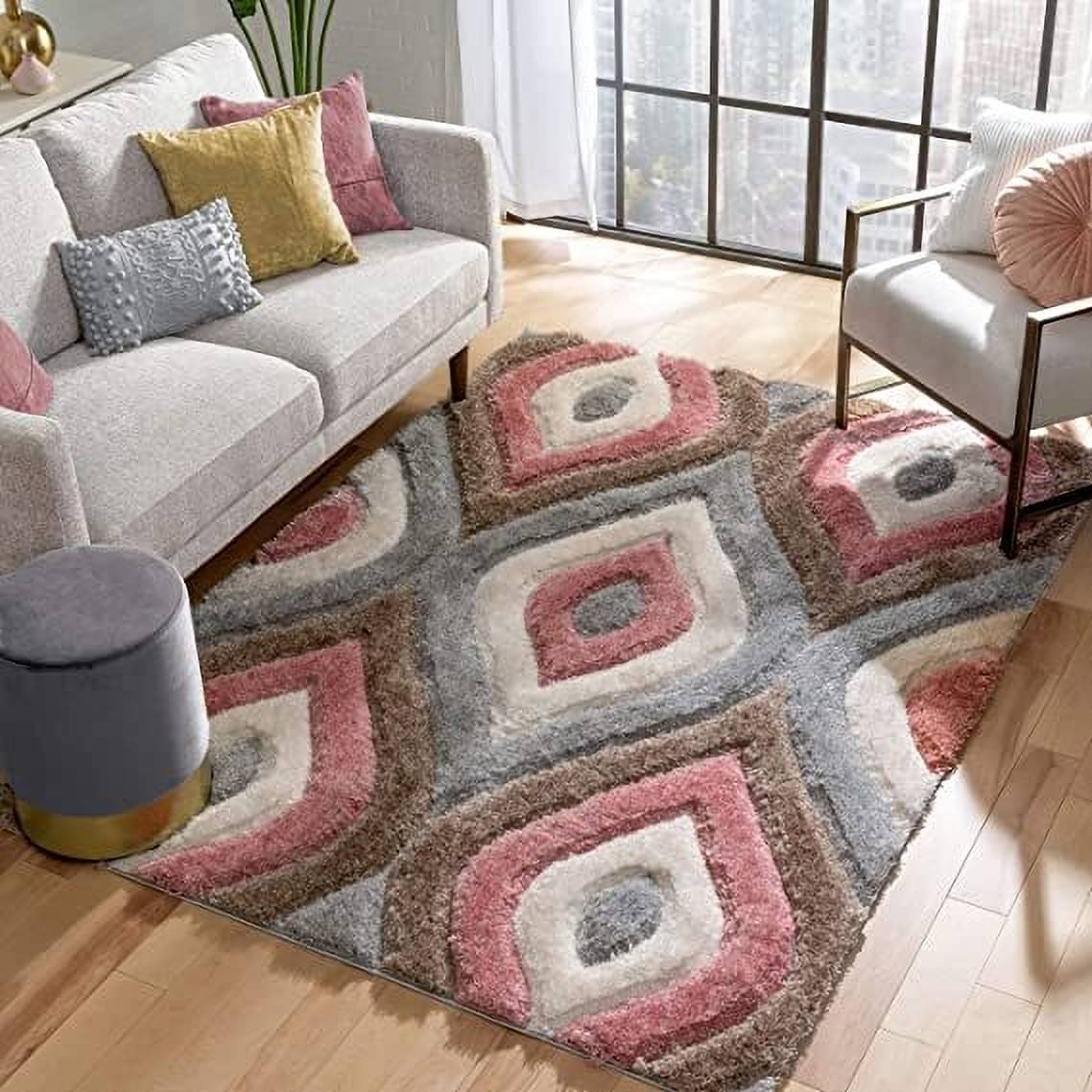     			ANABIA CARPET Multi Polyester Carpet Ethnic 3x5 Ft