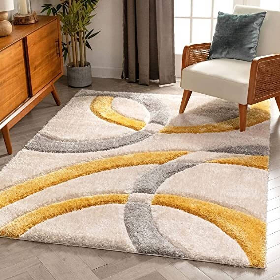    			ANABIA CARPET Multi Polyester Carpet Geometrical 3x5 Ft