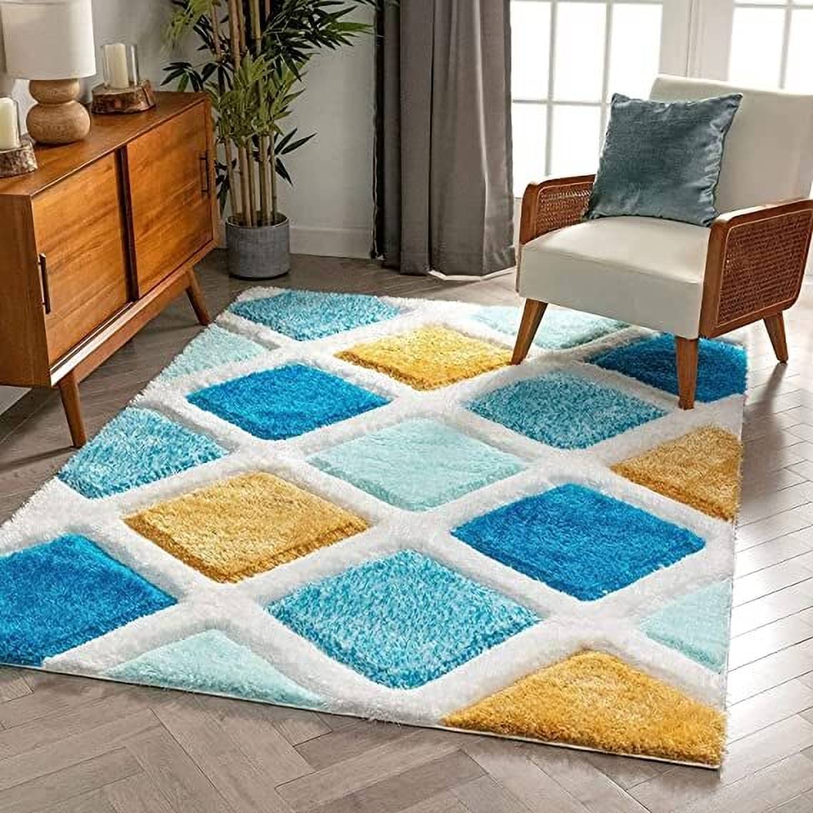     			ANABIA CARPET Multi Polyester Carpet Geometrical Other Sizes Ft