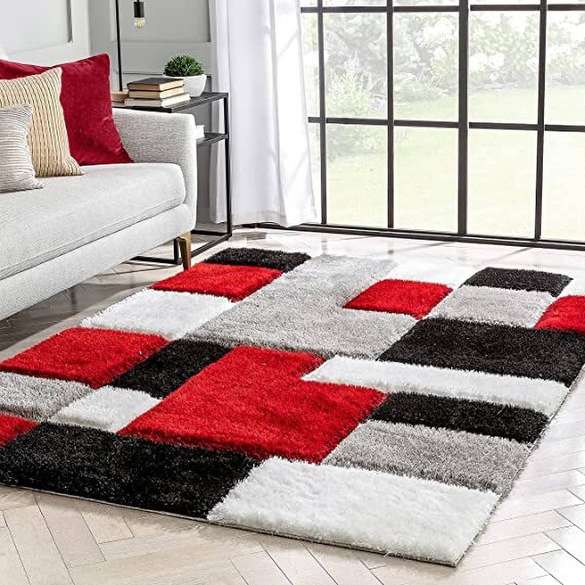     			ANABIA CARPET Multi Polyester Carpet Geometrical 3x5 Ft