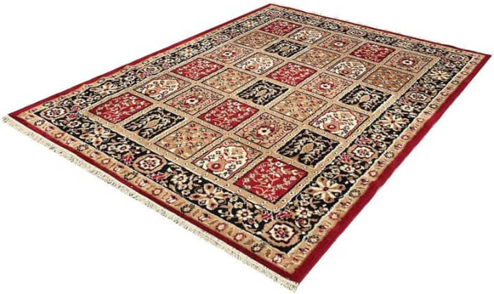     			ANABIA CARPET Multi Silk Carpet Floral 5x7 Ft