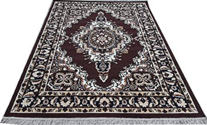     			ANABIA CARPET Multi Silk Carpet Ethnic 5x7 Ft
