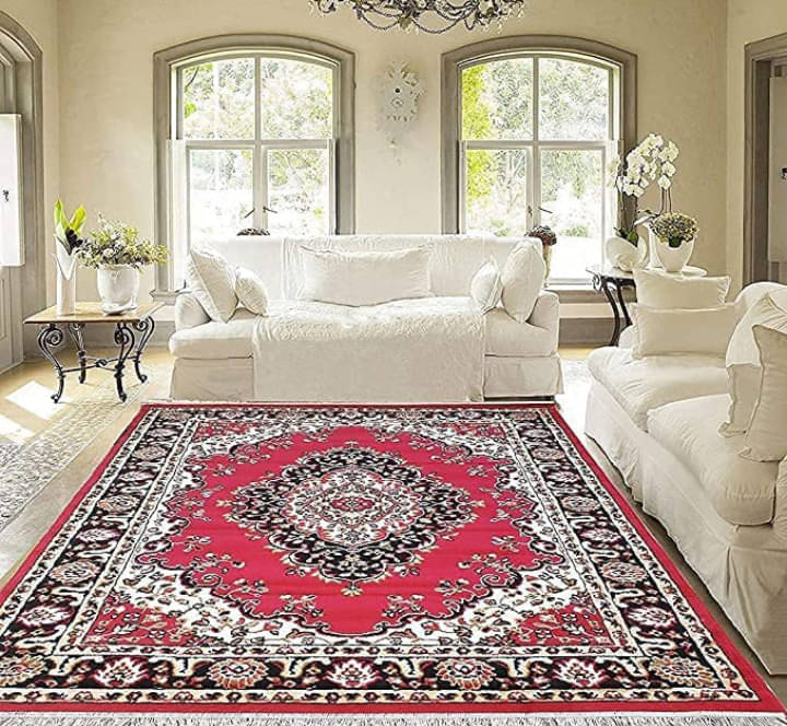     			ANABIA CARPET Multi Silk Carpet Ethnic 5x7 Ft