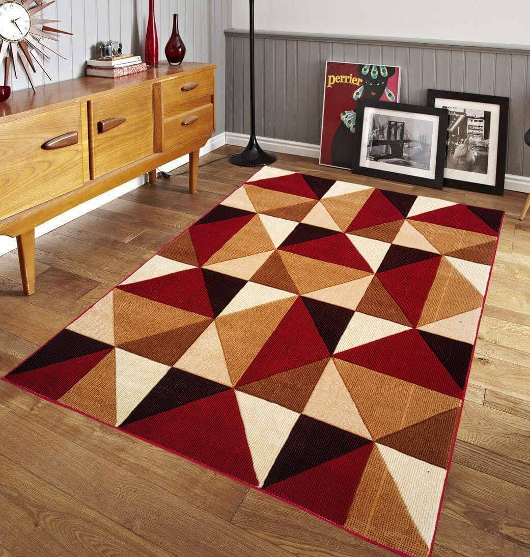     			ANABIA CARPET Multi Silk Carpet Geometrical 5x7 Ft