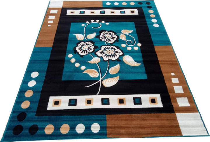     			ANABIA CARPET Multi Silk Carpet Floral 5x7 Ft