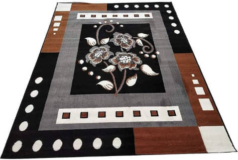     			ANABIA CARPET Multi Silk Carpet Floral 5x7 Ft