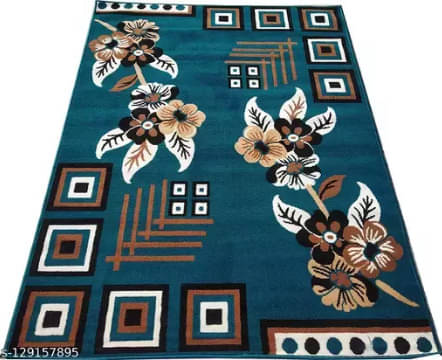     			ANABIA CARPET Multi Silk Carpet Floral 5x7 Ft