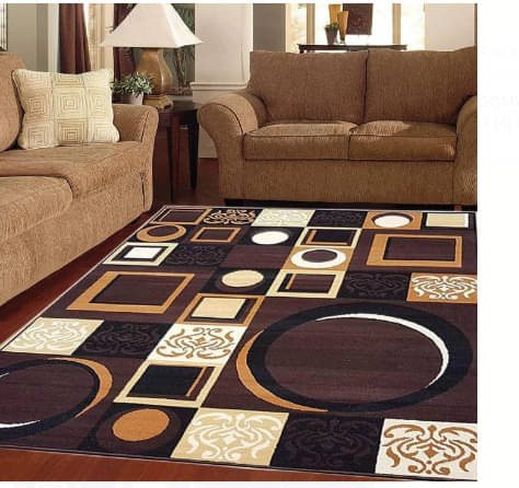     			ANABIA CARPET Multi Silk Carpet Abstract 5x7 Ft