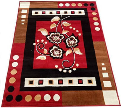     			ANABIA CARPET Red Silk Carpet Floral Other Sizes Ft