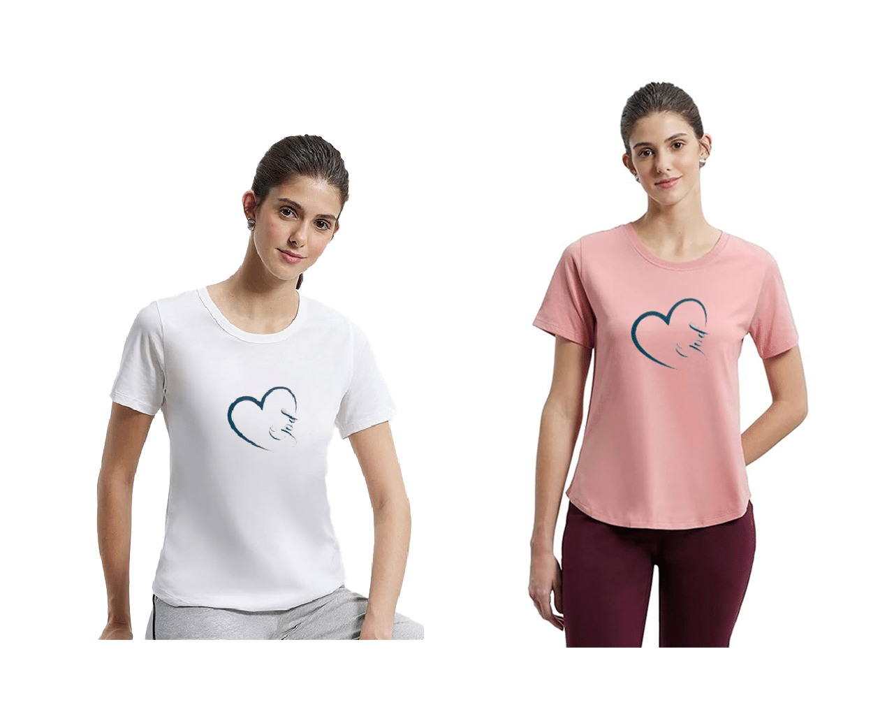 ATIGIANO APPAREL Multi Color Polyester Lycra Tees - Pack of 2 ATIGIANO APPAREL Multi Color Polyester Lycra Tees - Pack of 2