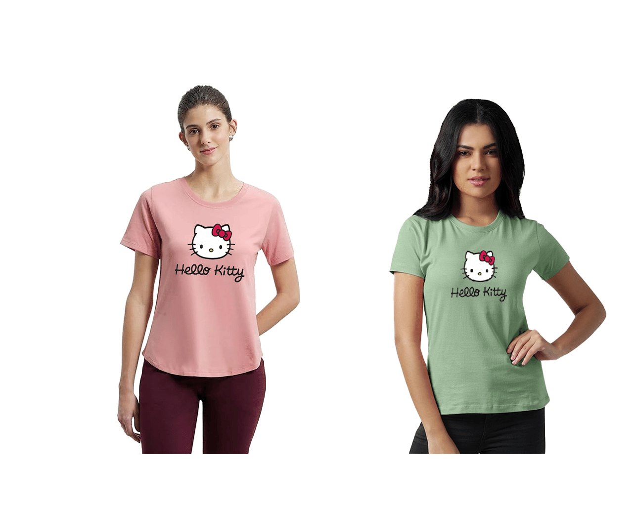 ATIGIANO APPAREL Multi Color Polyester Lycra Tees - Pack of 2 ATIGIANO APPAREL Multi Color Polyester Lycra Tees - Pack of 2