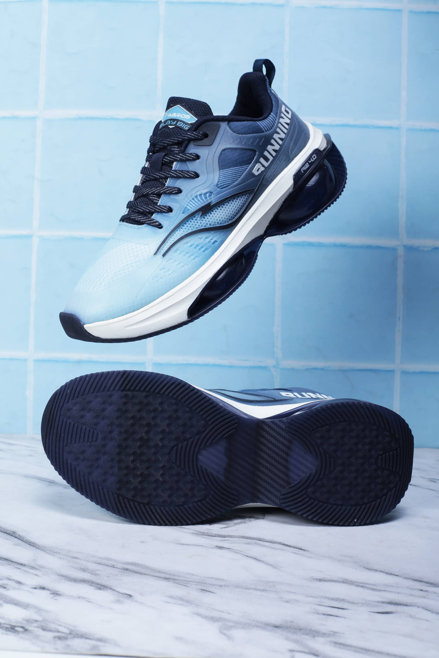 Abros VALOR Navy Blue Men's Sports Running Shoes     			Abros VALOR Navy Blue Men's Sports Running Shoes