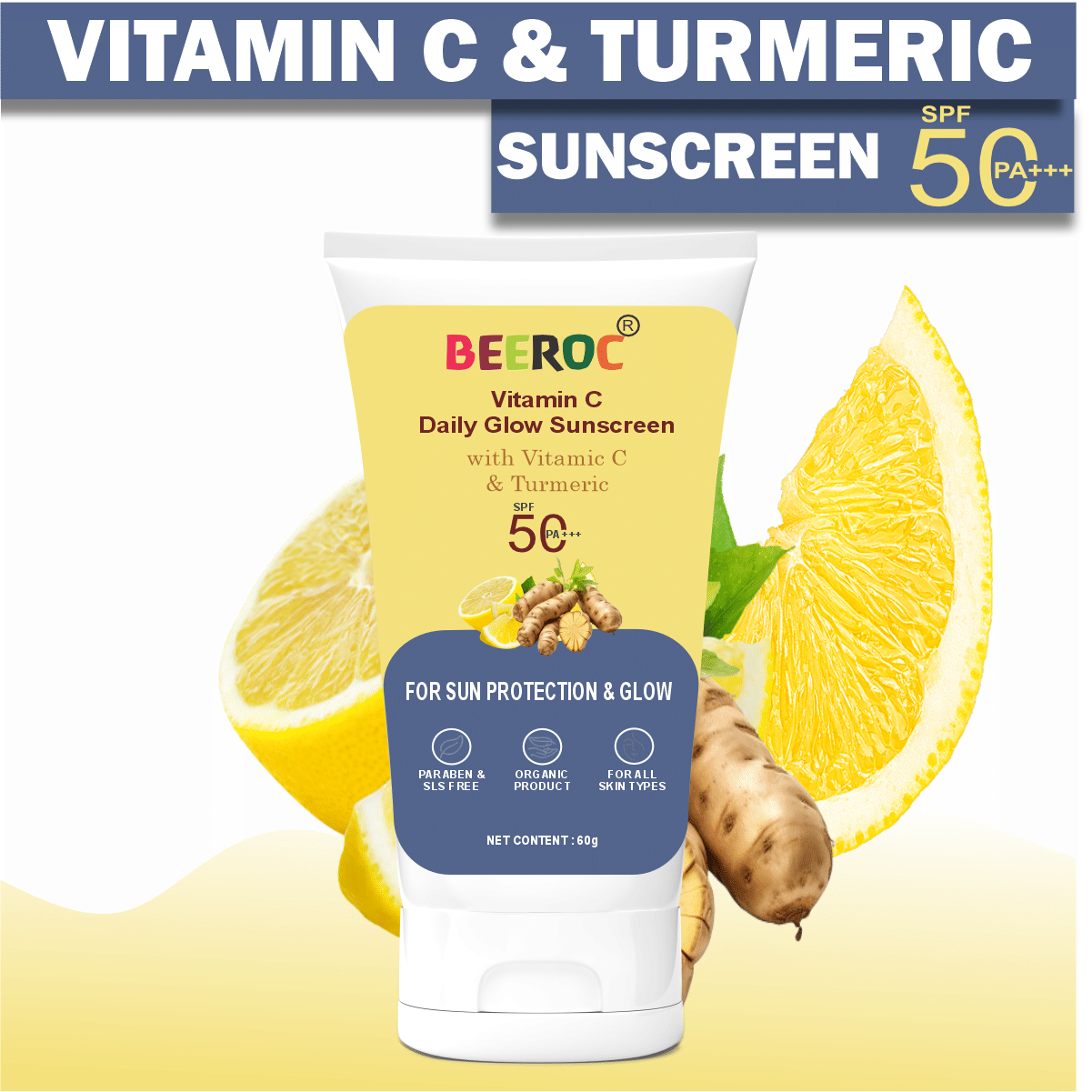 BEEROC SPF 50 Sunscreen Cream For All Skin Type ( Pack of 1 )
