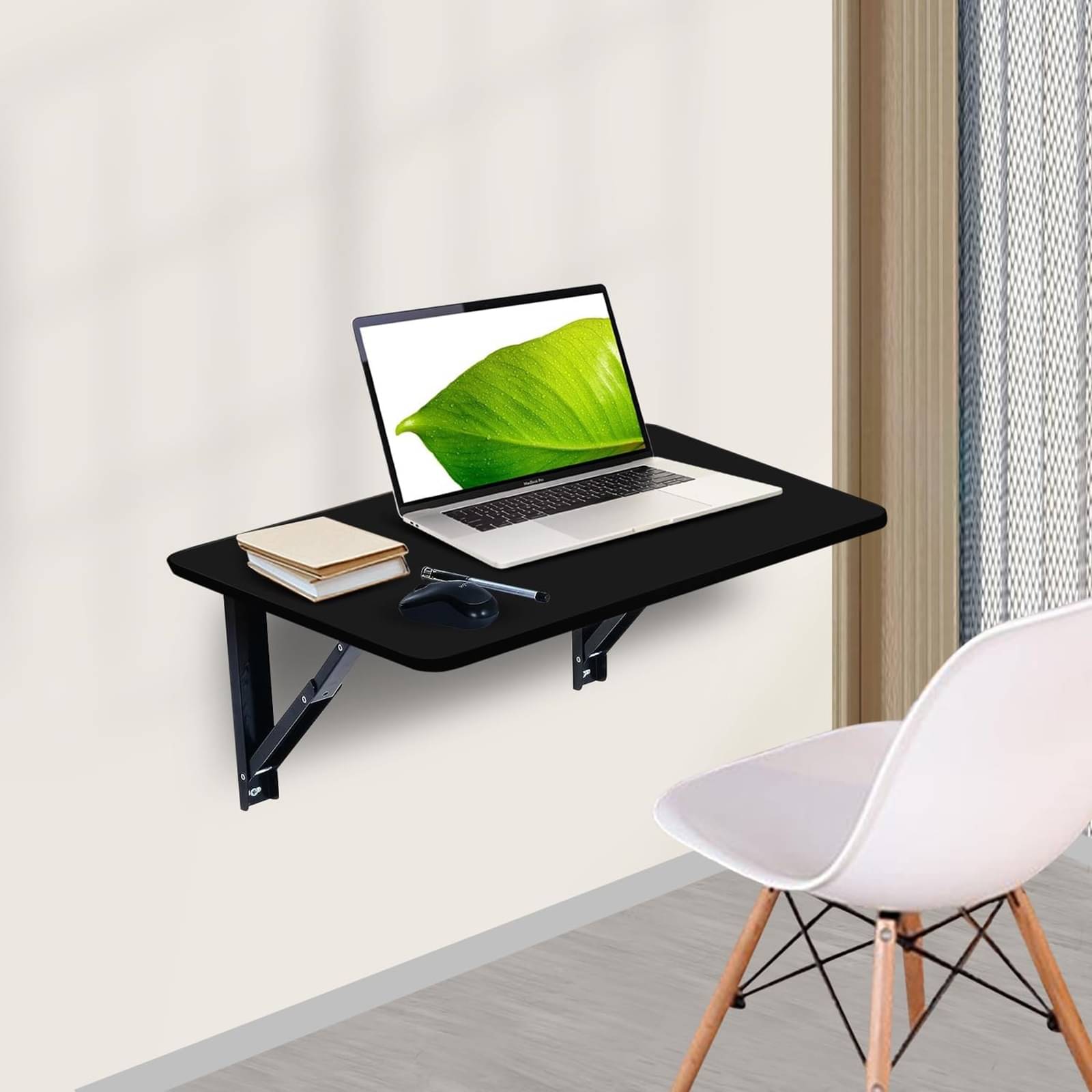     			Buildream Wall Mounted Foldable Table | Space-Saving Wall Desk for Home & Office Use | Wall Mount Study Table Workstation | Ideal for Small Spaces and Easy Installation (Wenge) 16x32