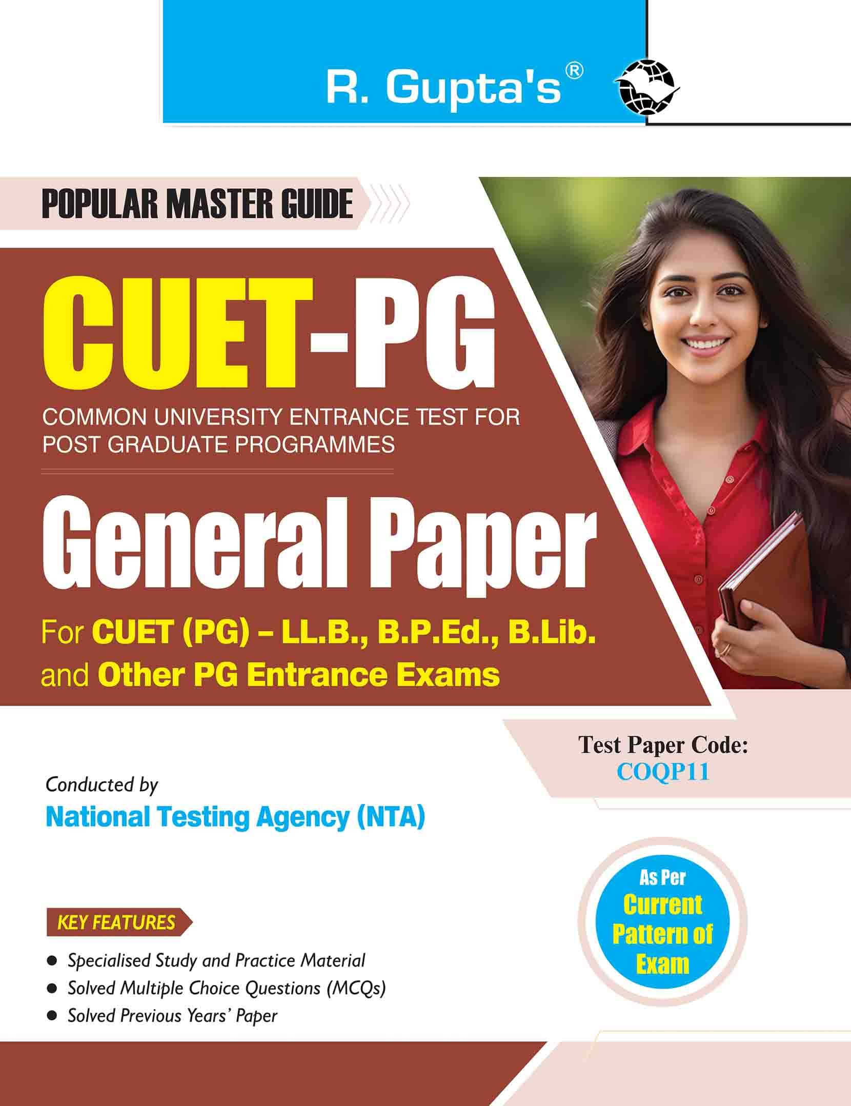     			CUET-PG: General Paper (For CUET-PG: LL.B, B.P.Ed., B.Lib. and Other PG Entrance Exams)